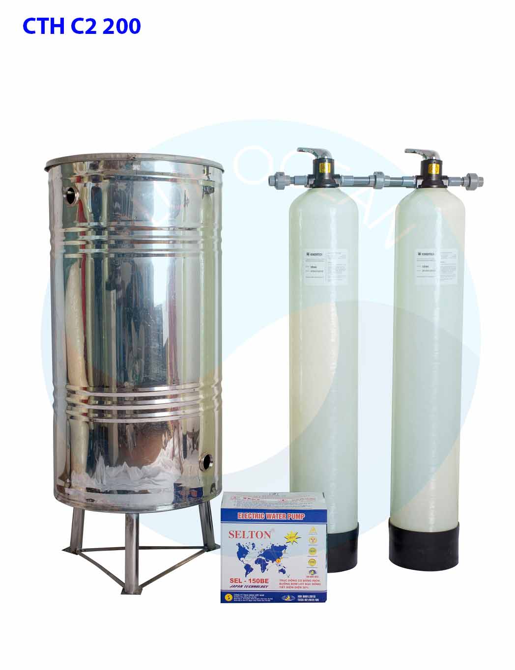 Hệ thống xử lý nước giếng khoan gia đình CTH C2 200